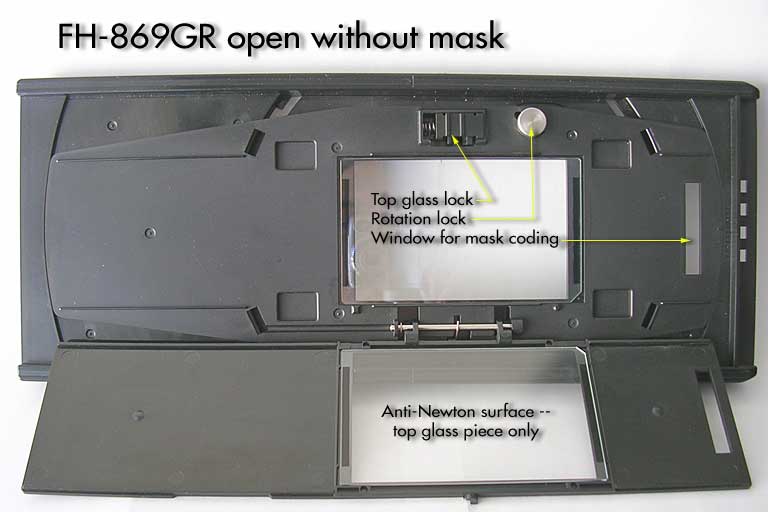 Nikon FH-869GR film holder open without mask